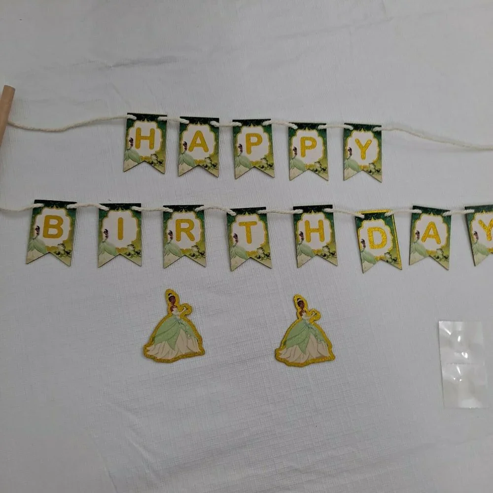 Happy Birthday Bunting Cake Topper Princess And The Frog Disney